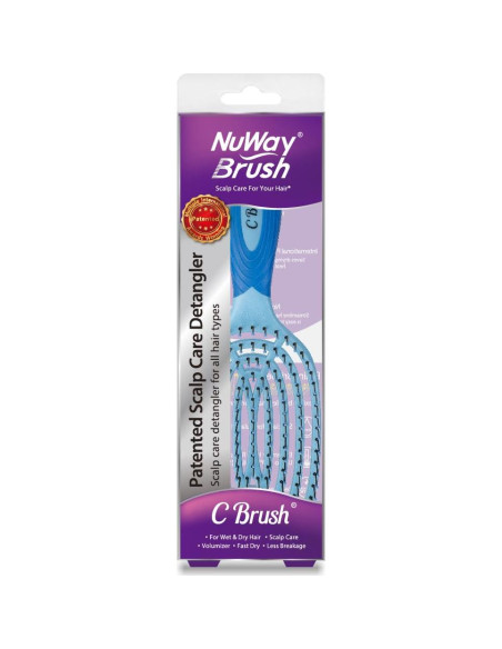 Cepillo Curvado Profesional NuWay 4Hair C Brush - Azul Cielo