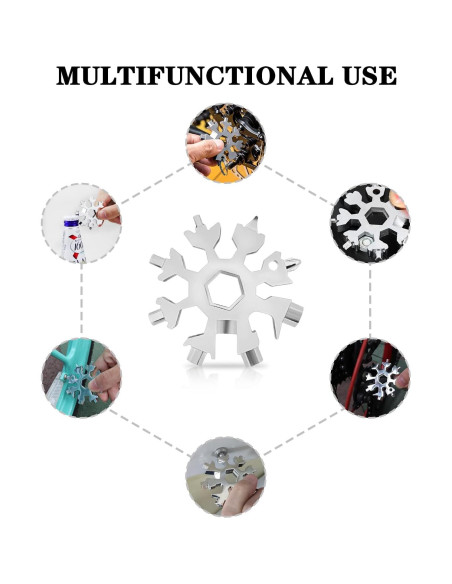 Multiherramienta Fudragtn Copo de Nieve 18-en-1 Multicolor