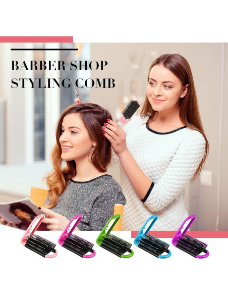 20 Piezas Cepillos de Pelo Plegables con Espejo Yulejo 20 Piezas Cepillos de Pelo Plegables con Espejo Yulejo