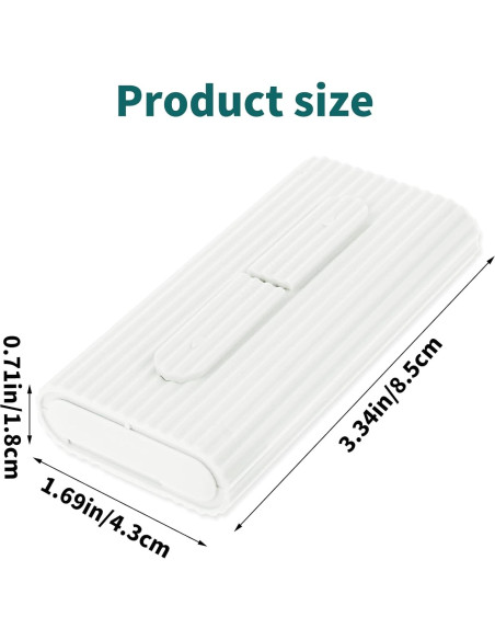 Estuche Portátil de Hilo Dental WLLHYF con 10 Palillos Blanco