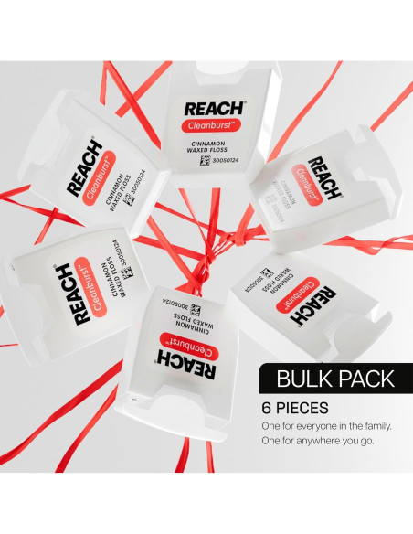 Hilo Dental Cerado REACH Canela 50.29m Paquete de 6