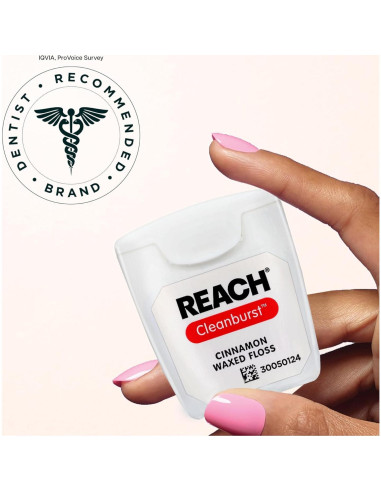 Hilo Dental Cerado REACH Canela 50.29m Paquete de 6