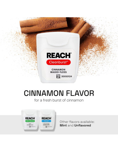 Hilo Dental Cerado REACH Canela 50.29m Paquete de 6