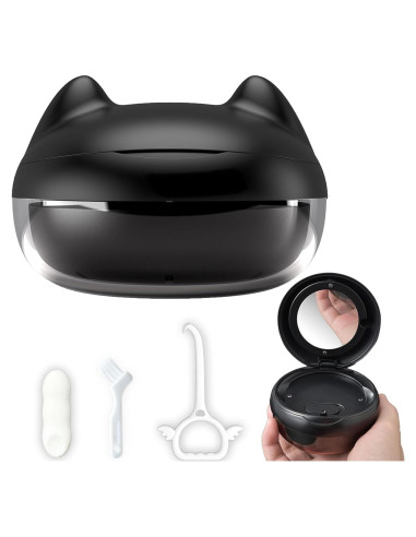 Estuche para Retenedores Gaboolo Gato Negro 6.6x7.6cm