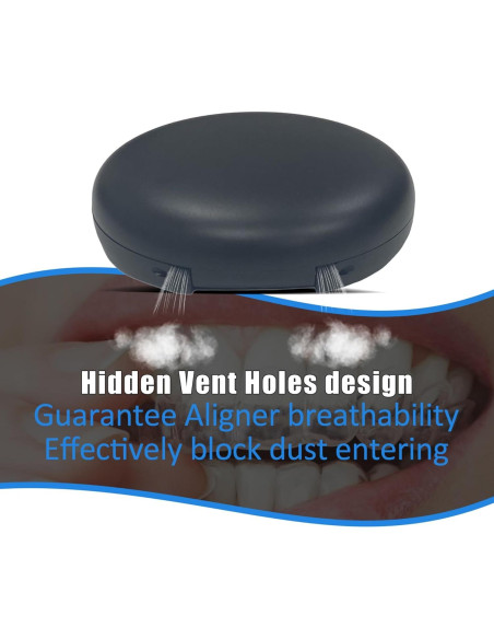 Estuche para Retenedor Maoerdental - 2 Paquetes Negro y Azul Silicona