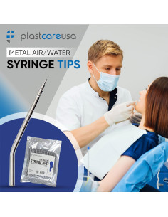 Puntas de Jeringa de Aire y Agua Metal PlastCare 25 Unidades 2
