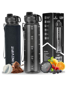 Botella Deportiva INEVIFIT 1L Libre de BPA con Infusor