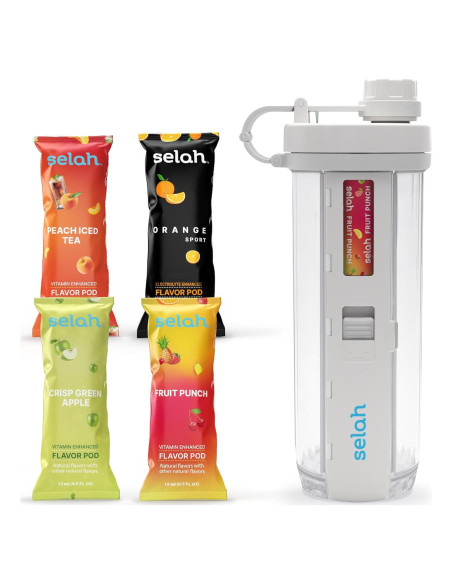 Botella de Agua Saborizada Selah 20oz - Sin Azúcar, Vitamínica