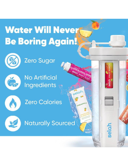 Botella de Agua Saborizada Selah 20oz - Sin Azúcar, Vitamínica