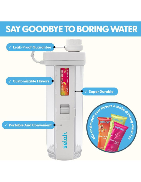 Botella de Agua Saborizada Selah 20oz - Sin Azúcar, Vitamínica