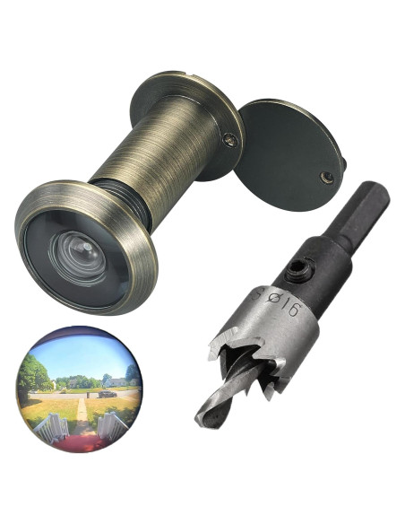 Mirilla de Latón Sólido TOGU 220 Grados Bronce Antiguo