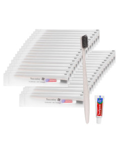 Cepillos de Dientes Desechables Xuezoioy - Paquete de 30 Unidades