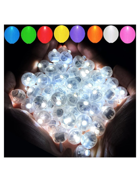 Luces de Globo Aogist 100pcs LED Blancas Impermeables