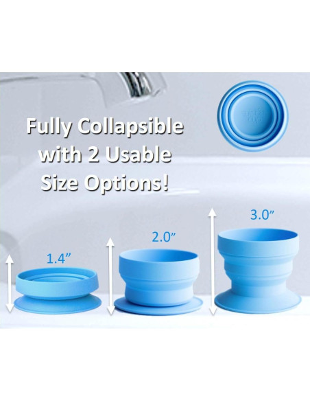 Taza de Baño TubbyCup Azul Plegable y Segura para Bebés