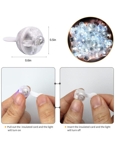 Luces de Globo Aogist 100pcs LED Blancas Impermeables