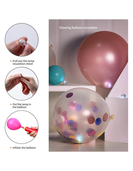 Luces de Globo Aogist 100pcs LED Blancas Impermeables