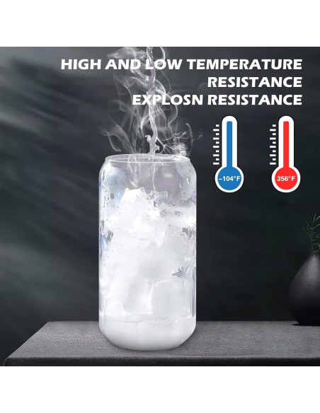 Set de 2 Vasos de Vidrio 16 oz con Tapa de Bambú y Popote WISIMMALL