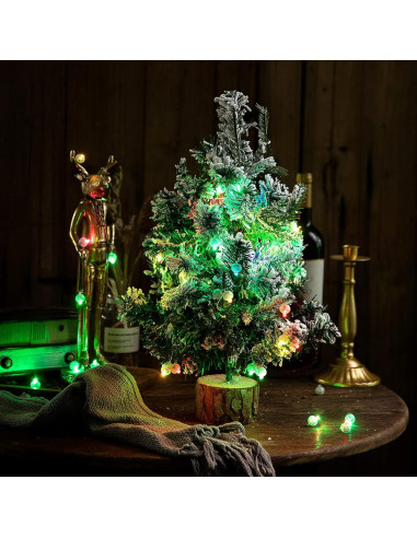 Luces de Globo Aogist 100pcs LED Blancas Impermeables