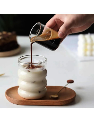 Juego de 2 Vasos de Vidrio Ework4U 414ml con Pajillas