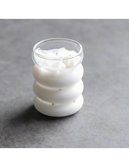 Juego de 2 Vasos de Vidrio Ework4U 414ml con Pajillas