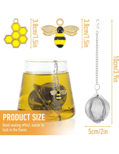 Set de 2 Coladores de Té de Acero Inoxidable LLOUSSAK