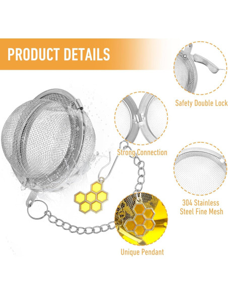 Set de 2 Coladores de Té de Acero Inoxidable LLOUSSAK