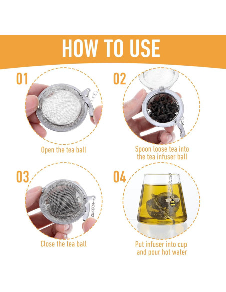 Set de 2 Coladores de Té de Acero Inoxidable LLOUSSAK