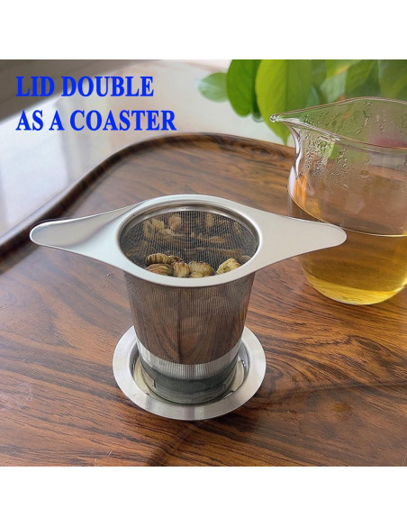Colador de Té de Malla Fina Amlits - Acero Inoxidable, 2 Piezas
