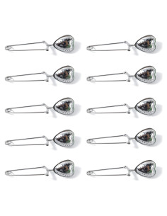 Infusores de Té de Acero Inoxidable ROYHOO - 10 Piezas Corazón