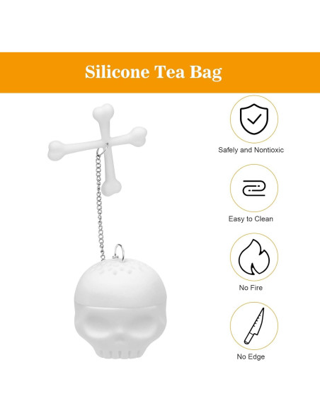 Infusor de Té Coolrunner Calavera Silicona 2 Pcs 4.6cm