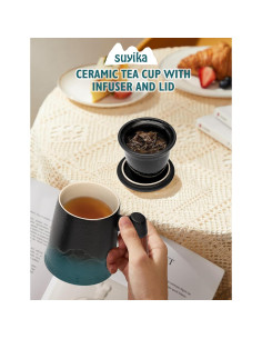 Taza de Té Suyika con Infusor y Tapa 450ml Diseño Montaña 2