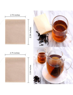 Paquete de 400 Bolsas de Filtro de Té BEFORYOU 17.78x22.86cm 2
