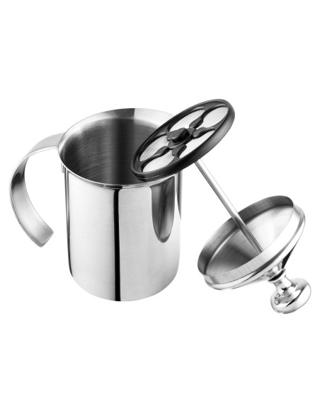 Espumador de Leche Manual Bellemain Acero Inoxidable 414 ml