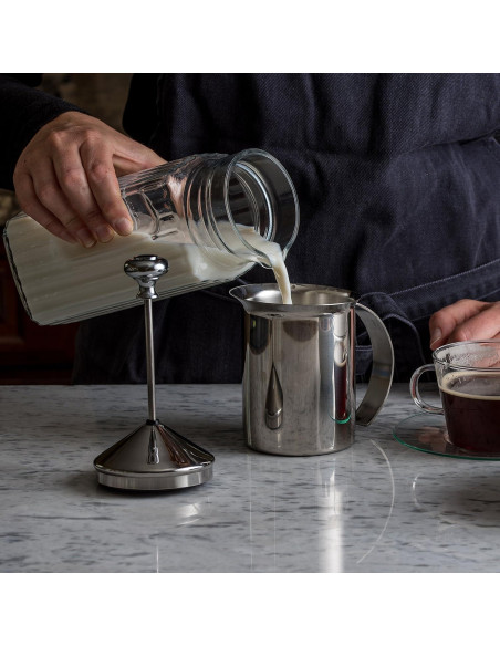 Espumador de Leche Manual Bellemain Acero Inoxidable 414 ml