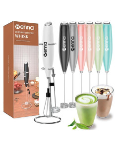 Batidor de Leche Eléctrico Henna con Soporte - Acero Inoxidable