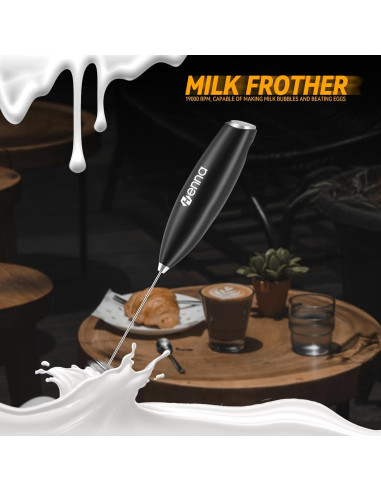 Batidor de Leche Eléctrico Henna con Soporte - Acero Inoxidable