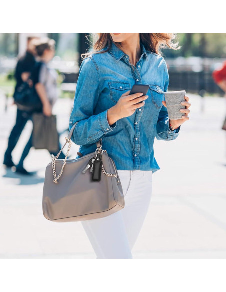 Funda USB CaSZLUTION de Cuero Microfibra Negra