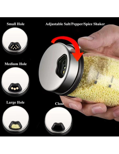 Saleros y Pimenteros Verdental 450 ml Vidrio Ajustables