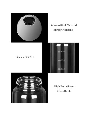 Saleros y Pimenteros Verdental 450 ml Vidrio Ajustables