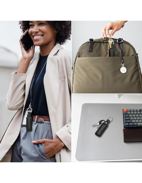 Funda USB CaSZLUTION de Cuero Microfibra Negra