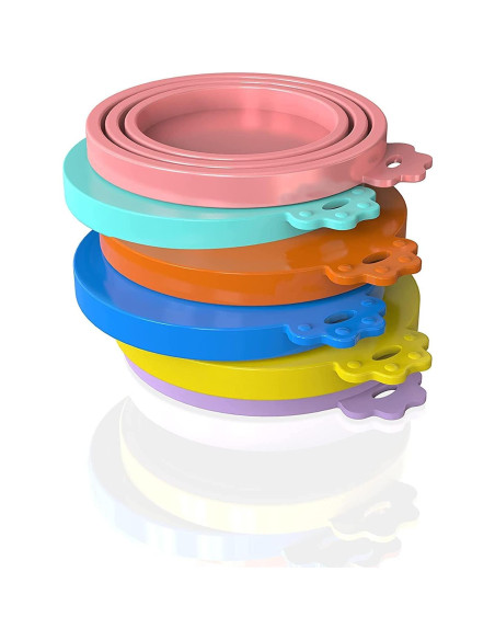 Paquete de 8 tapas de silicona herméticas WANBAO para latas