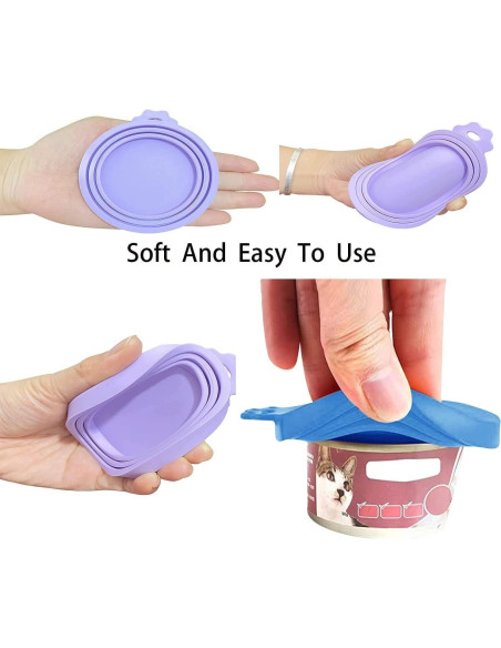 Paquete de 8 tapas de silicona herméticas WANBAO para latas