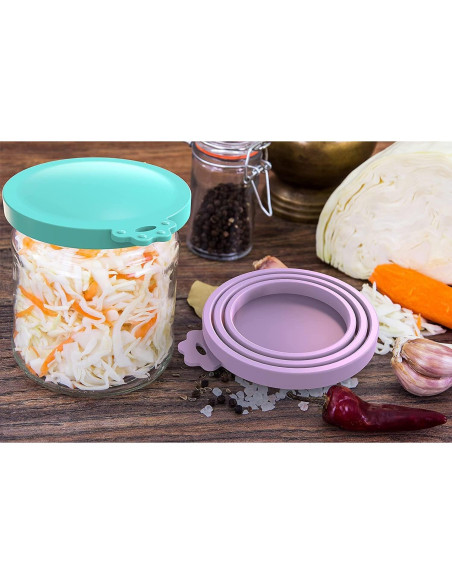 Paquete de 8 tapas de silicona herméticas WANBAO para latas