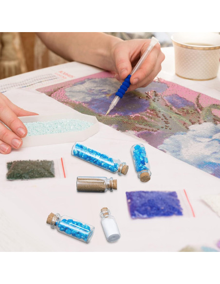 45 Botellas de Vidrio Mini Sherli con Tapones de Corcho 0.5-20ml