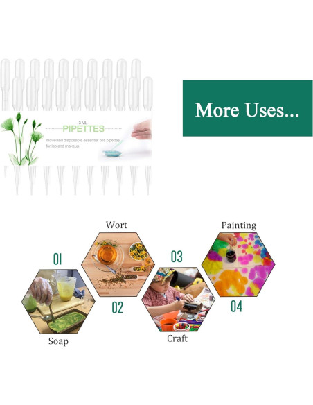 Gotero Pipeta Desechable 3ml Moveland - 100 Unidades