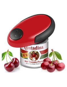 Abrelatas Eléctrico Automático HattyRoom Rojo 360