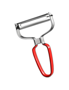Pelador de Verduras SoKalChw Rojo Acero Inoxidable 14.48cm