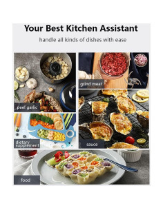 Procesador de Alimentos Joydeem JD-376B 300W 3 Tazones Acero Inoxidable 2