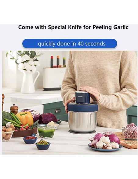 Procesador de Alimentos Joydeem JD-376B 300W 3 Tazones Acero Inoxidable