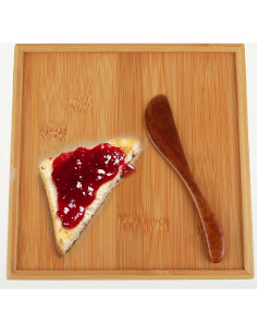 4 Espátulas de Mantequilla de Madera Mabor 15.3 cm Marrón Rojizo 2